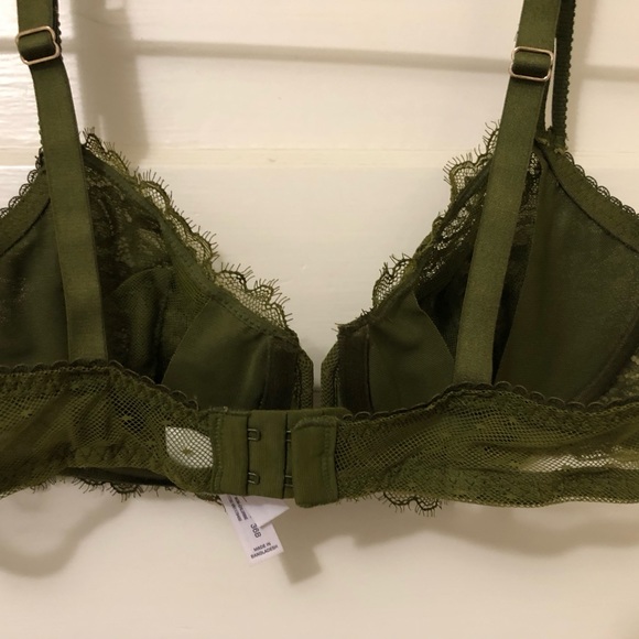 Auden Bra Olive Green Unpadded Underwire - Picture 2 of 5